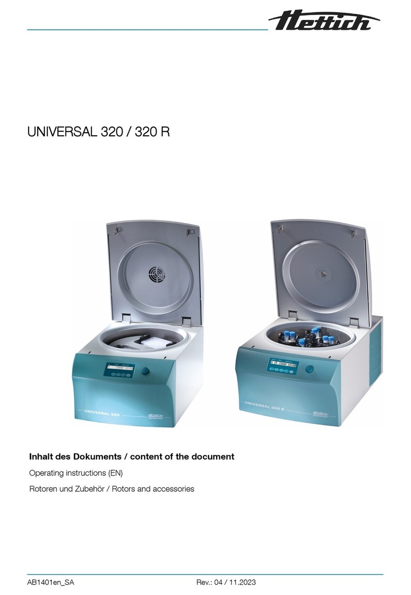 Hettich UNIVERSAL 320 User manual