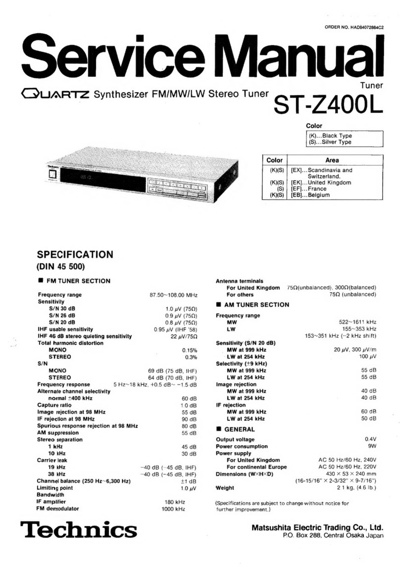 Technics QUARTZ ST-Z400L Service manual Technics QUARTZ ST-Z400L Service manual