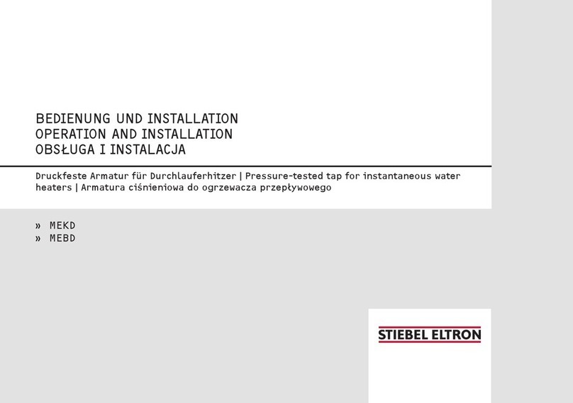 STIEBEL ELTRON MEKD Administrator's Manual for Operation and Installation