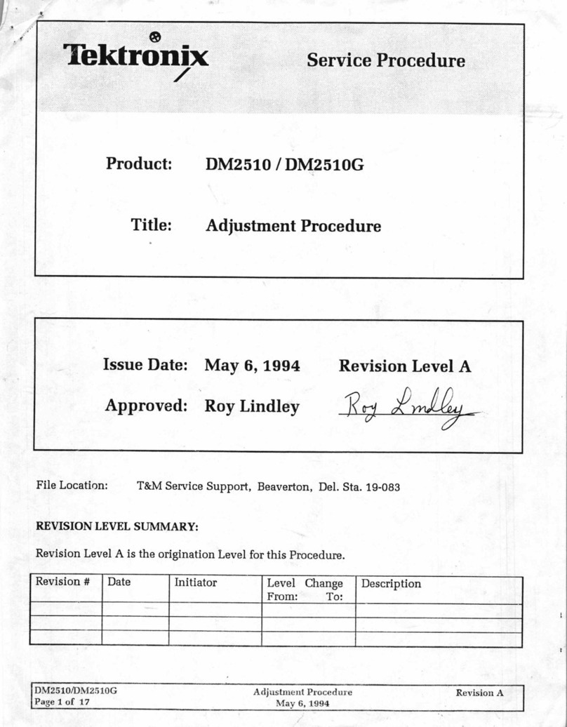 Tektronix DM2510 Manual Tektronix DM2510 Manual