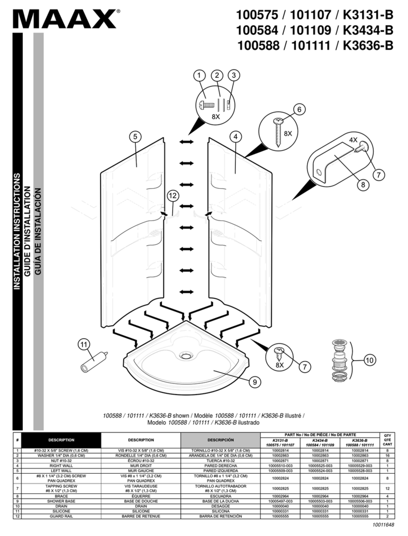 MAAX K3131-B installation instructions