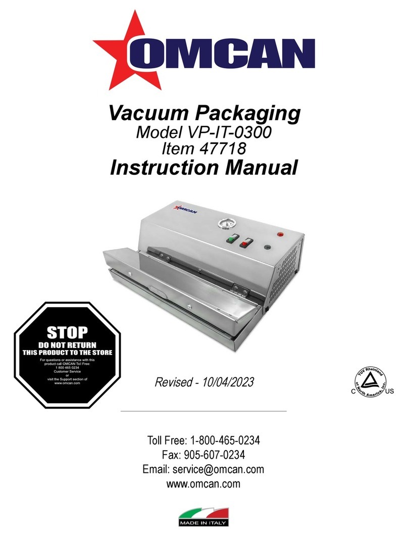 Omcan VP-IT-0300 User manual