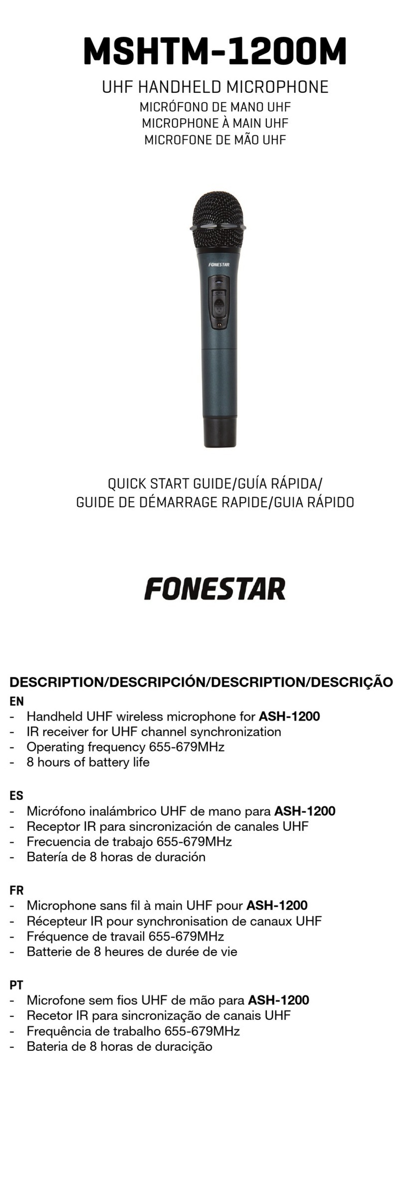 FONESTAR MSHTM-1200M User manual