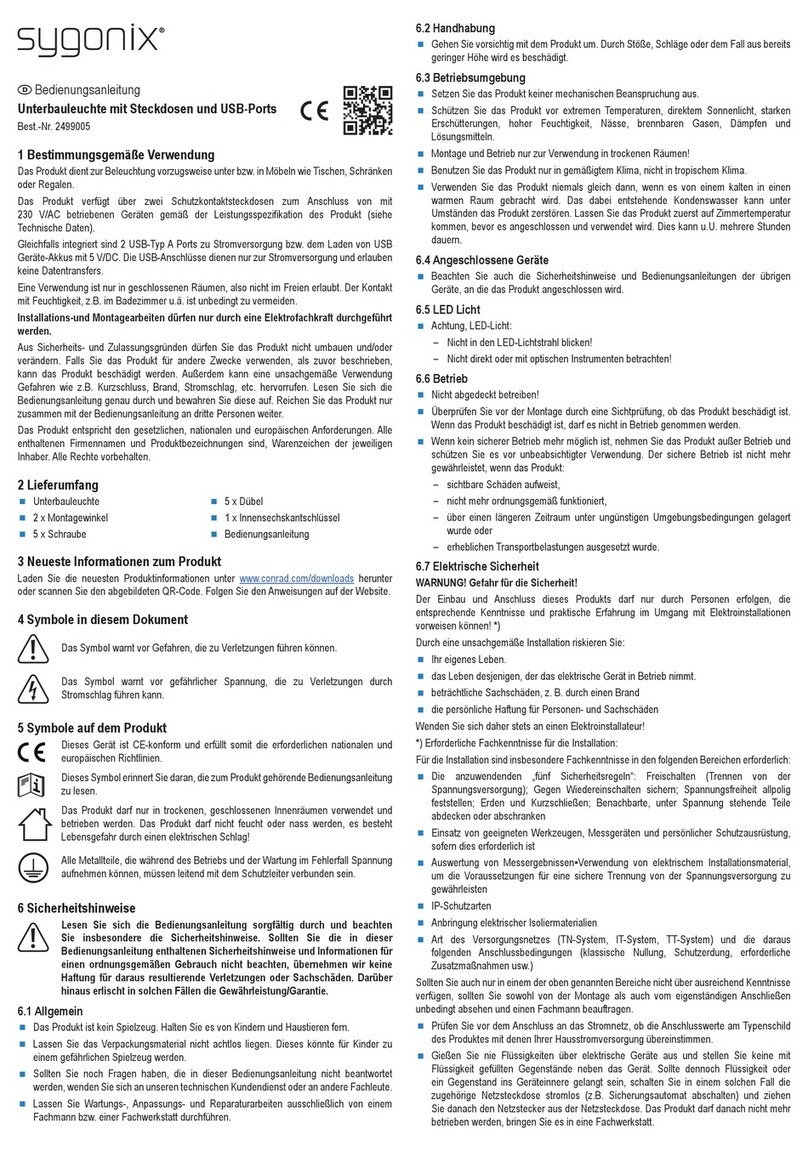 Sygonix 2499005 operating instructions