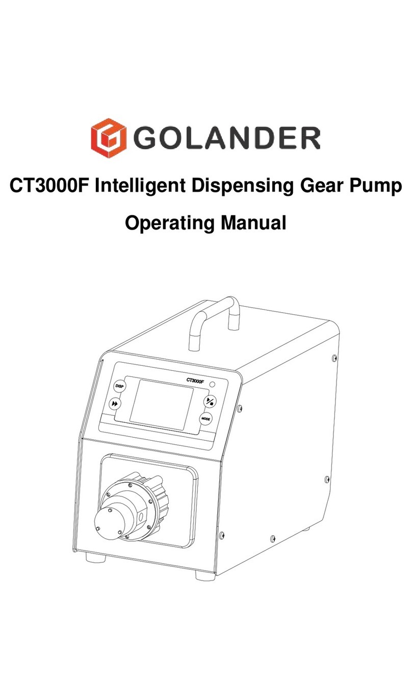 Golander pump CT3000F operating manual Golander pump CT3000F operating manual
