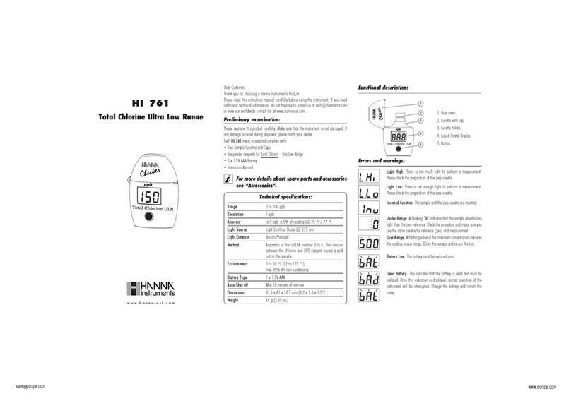Hanna Instruments HI 761 User manual
