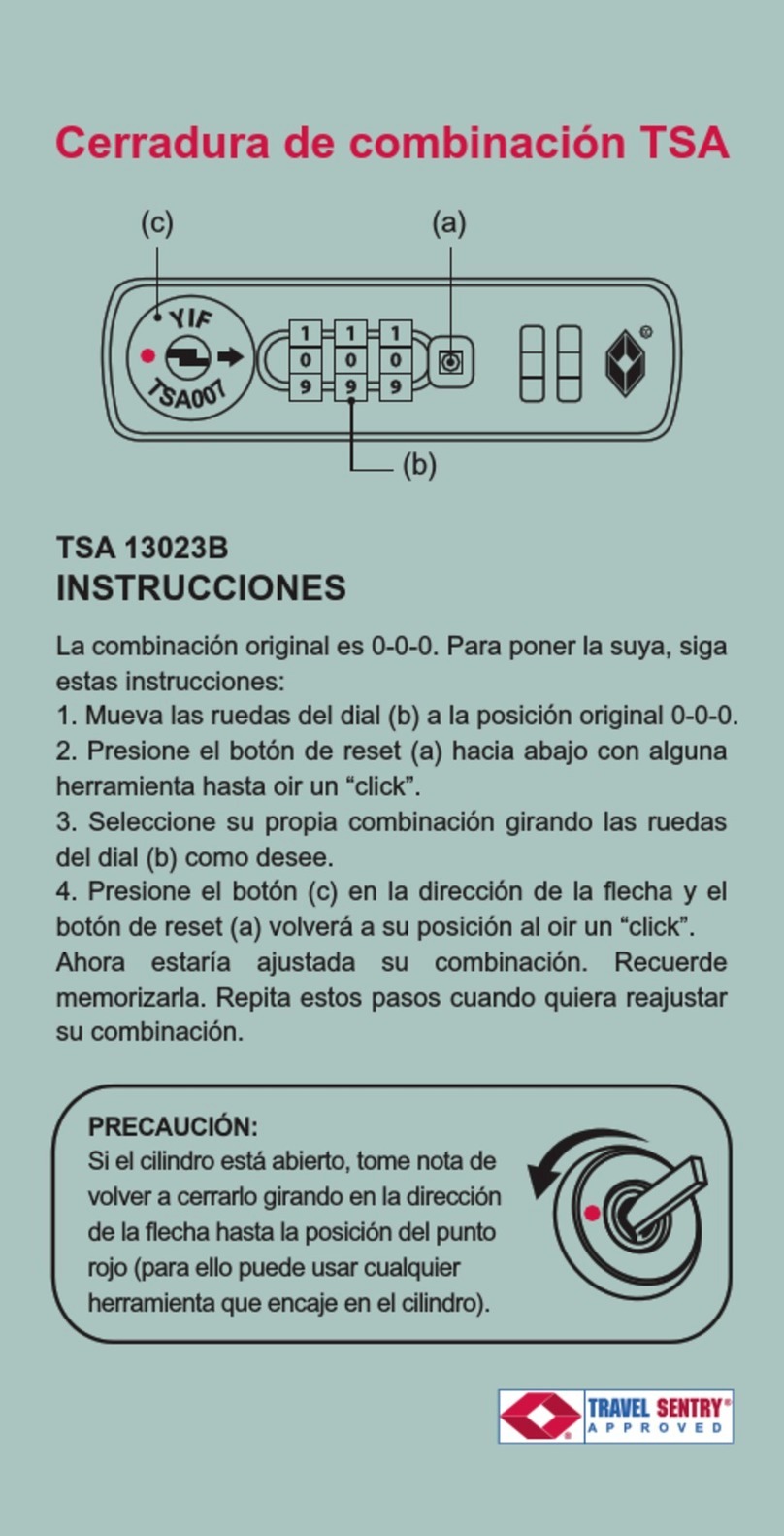 TSA 13023B instructions