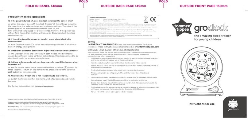 Tommee Tippee grofriend groclock Instructions for use