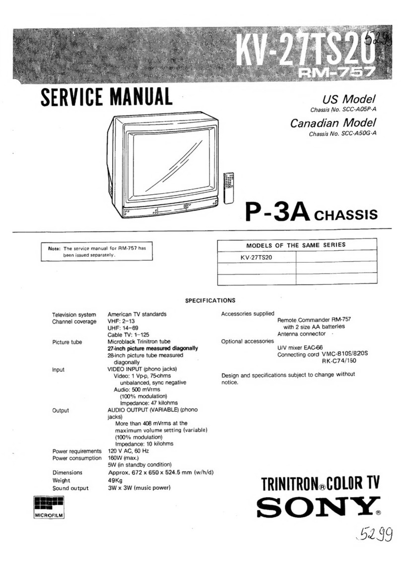 Sony Trinitron KV-27TS20 User manual Sony Trinitron KV-27TS20 User manual