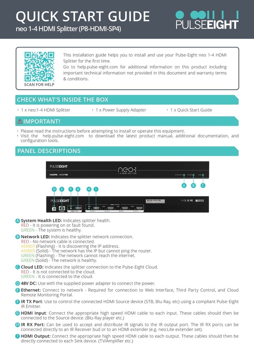 PULSEEIGHT neo 1-4 quick start guide
