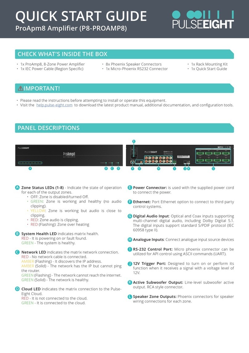 PULSEEIGHT ProApm8 User manual