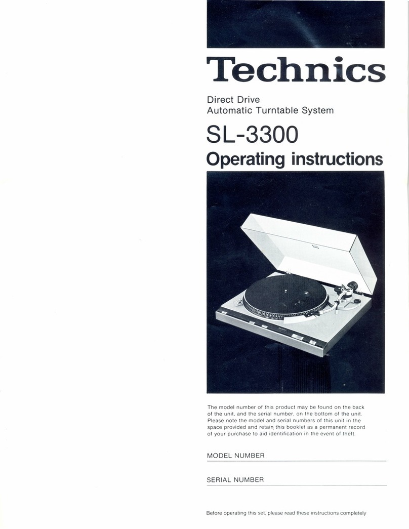 Technics SL-3300 User manual