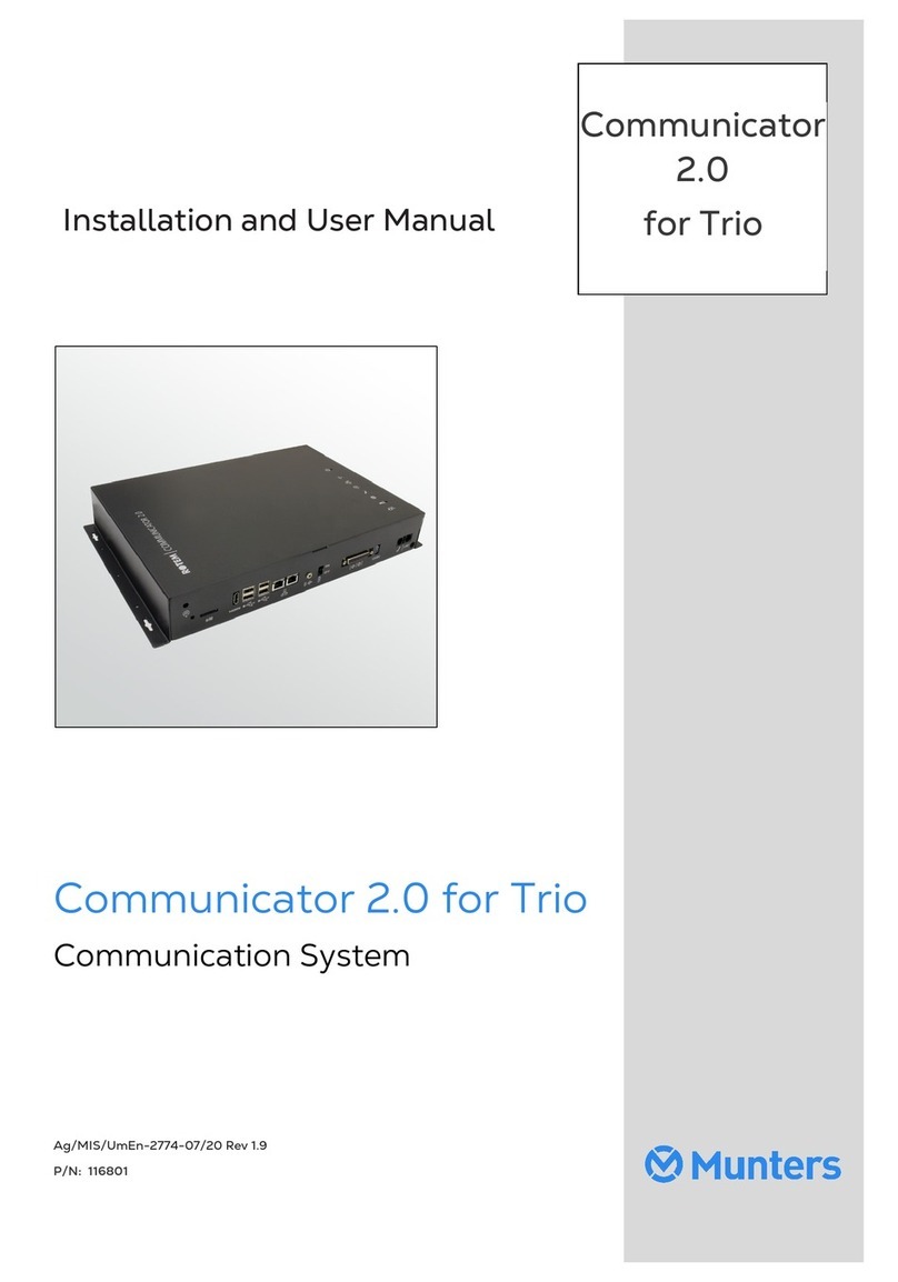 Munters Communicator 2.0 Installation and user manual Munters Communicator 2.0 Installation and user manual