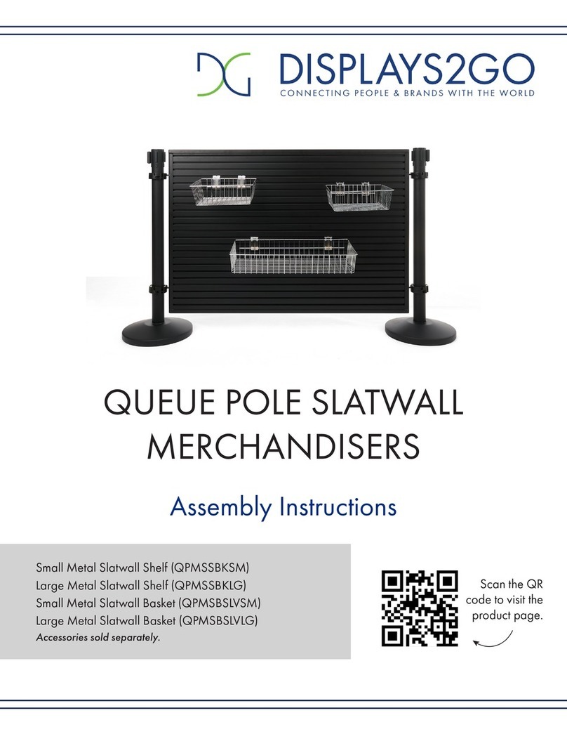 Displays2go QPMSSBKSM Assembly instructions
