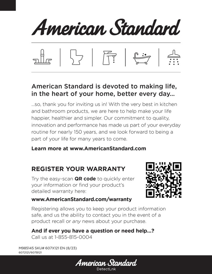 American Standard DetectLink 6072121 User manual