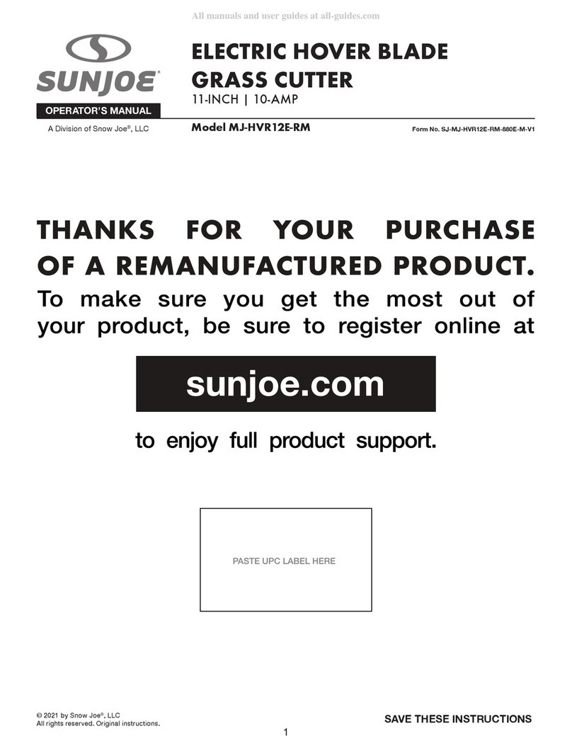 SNOWJOE sunjoe MJ-HVR12E-RM User manual