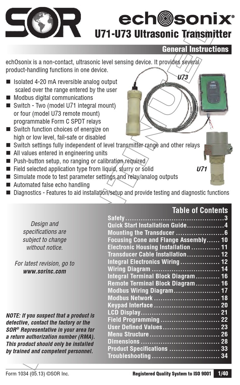 SOR echosonix U71 General instructions