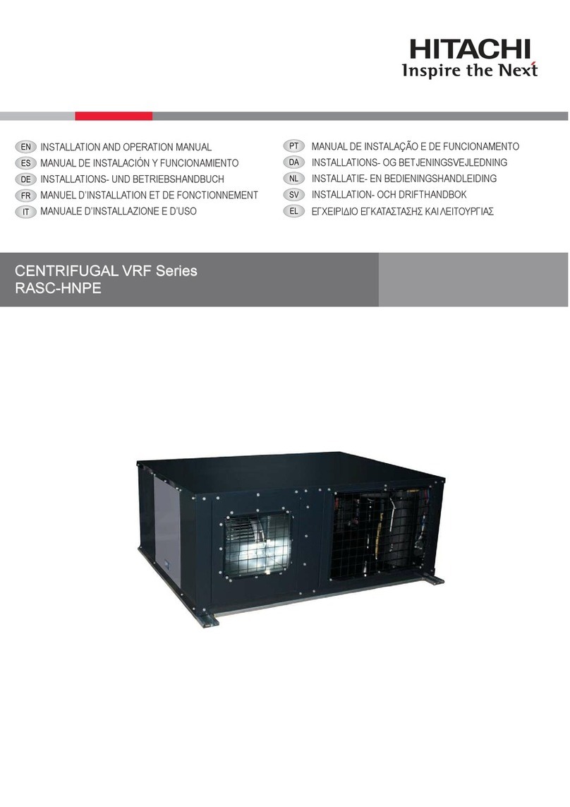 Hitachi RASC-HNPE CENTRIFUGAL VRF Series User manual