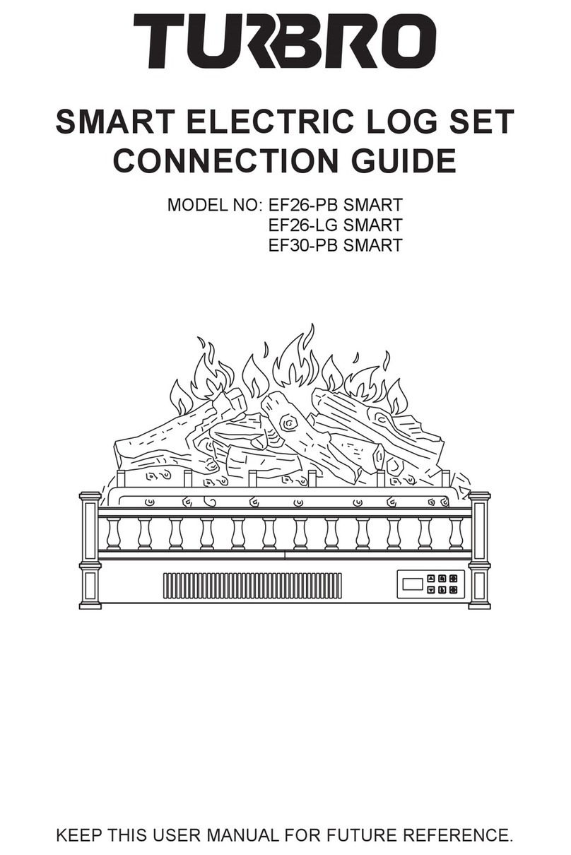 TURBRO ETERNAL FLAME EF30-PB SMART Connection guide