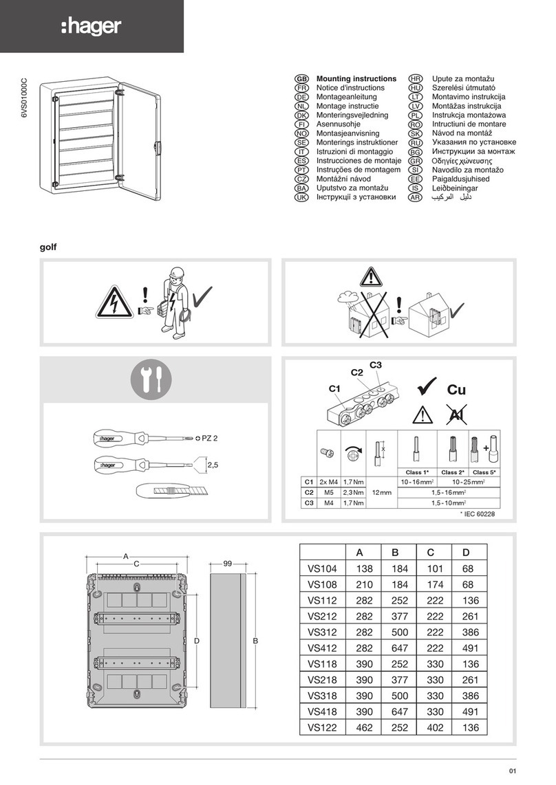 hager VS104 User manual
