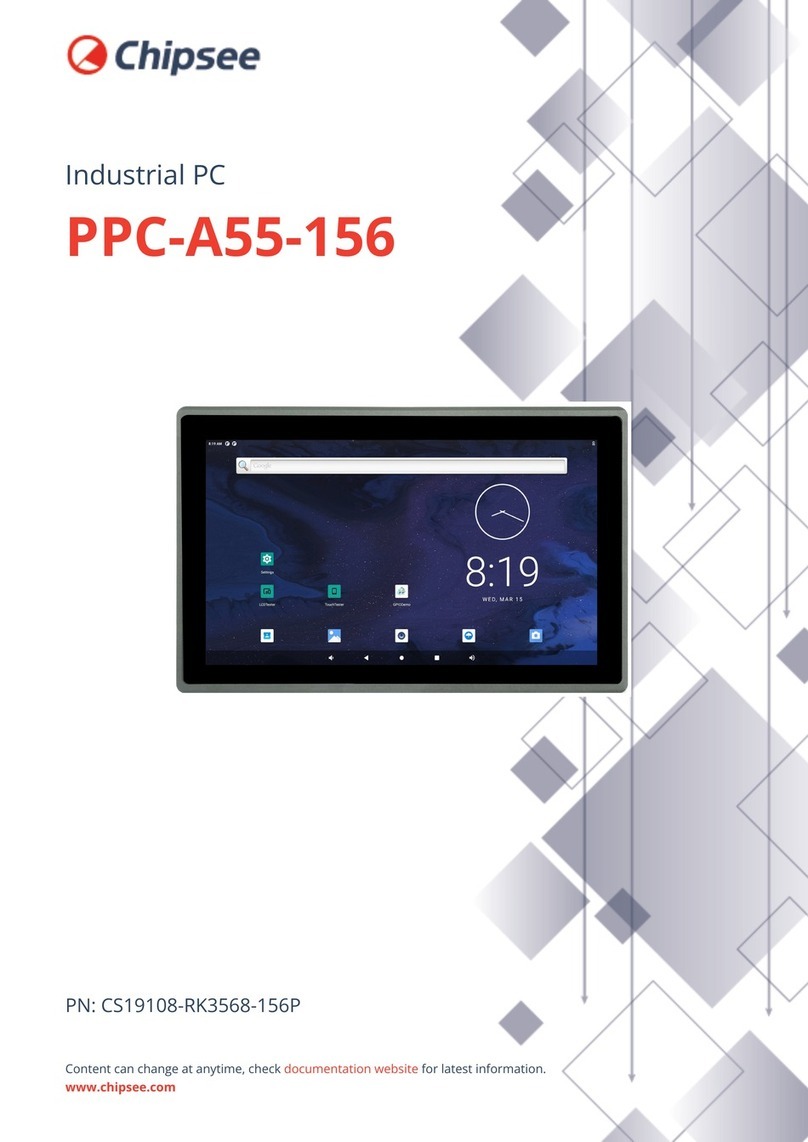 Chipsee PPC-A55-156 User manual Chipsee PPC-A55-156 User manual