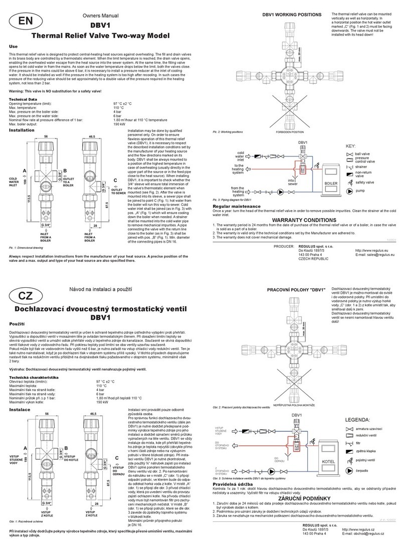 Regulus DBV1 User manual