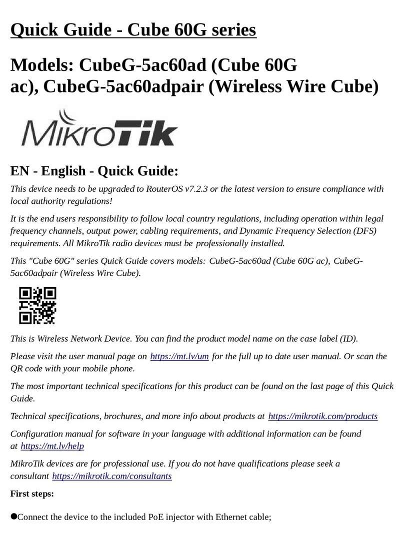 MikroTik Cube 60G Series User manual MikroTik Cube 60G Series User manual