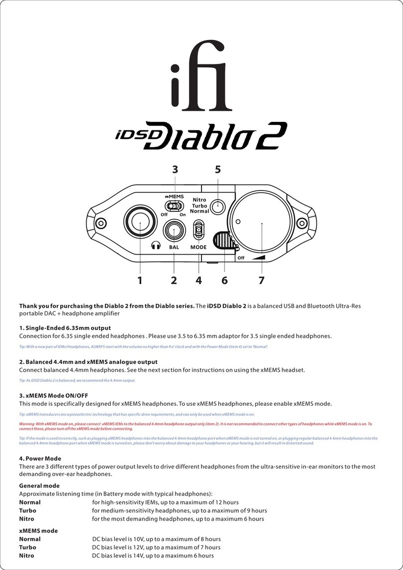 ifi iDSD Diablo 2 quick start guide