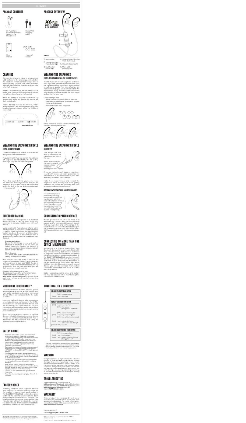 MEE AUDIO X6 Plus user manual