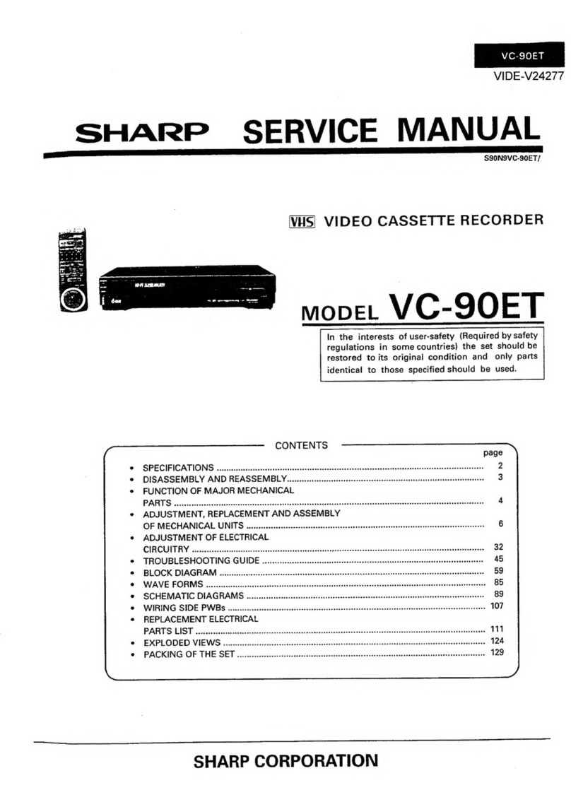 Sharp VC-90ET User manual