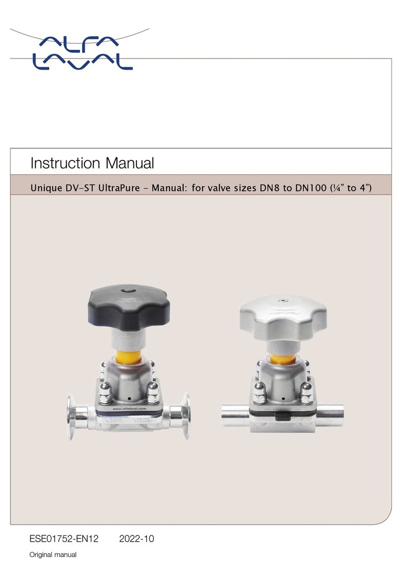 Alfalaval Unique DV-ST UltraPure Operation instructions