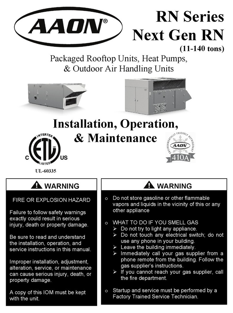 AAON RN Series Owner's manual AAON RN Series Owner's manual