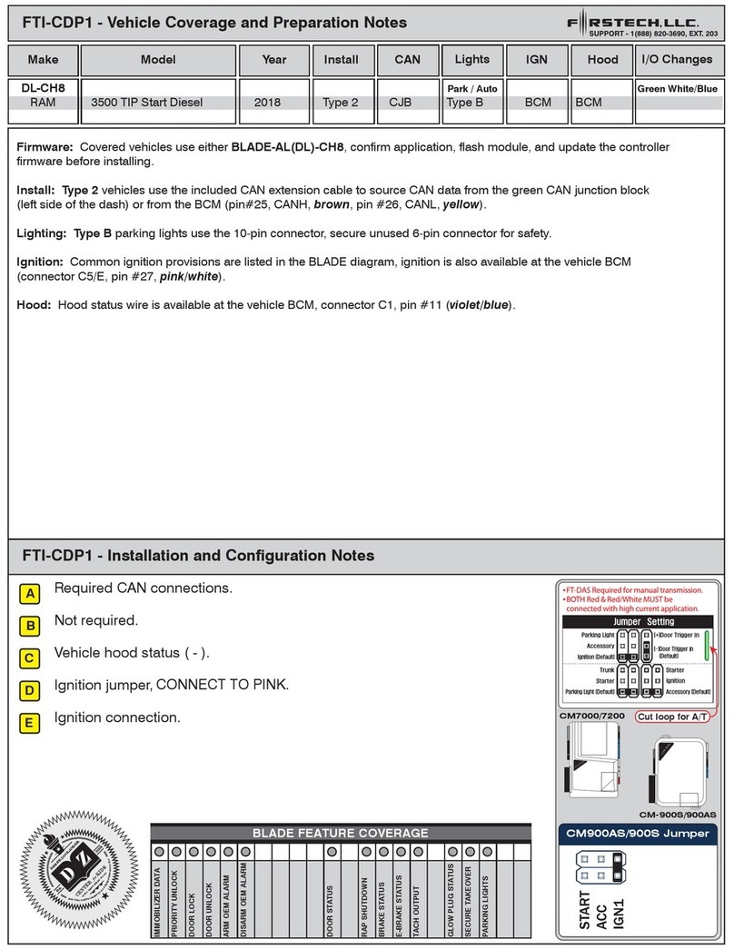 Firstech BLADE Series User manual