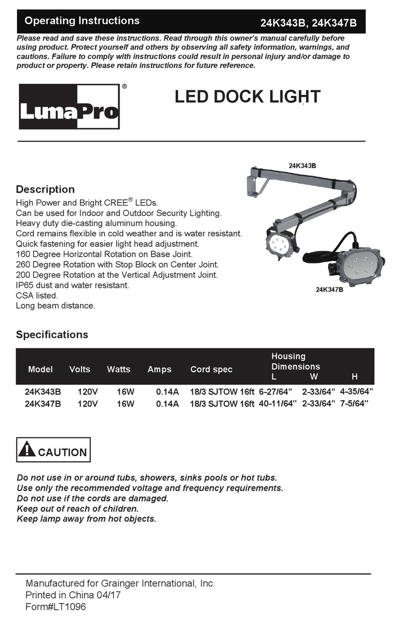 Grainger LumaPro 24K343B operating instructions