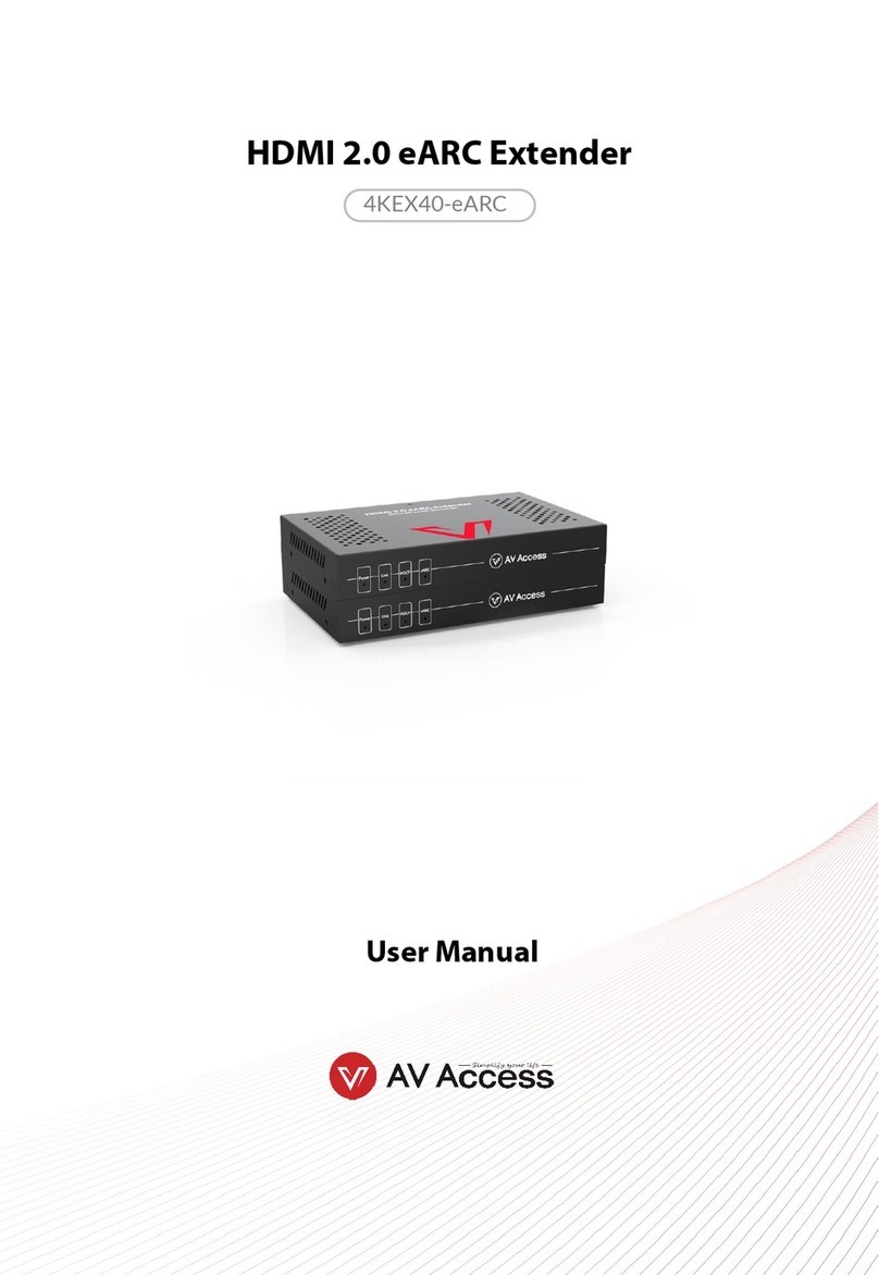 AV Access 4KEX40-eARC User manual AV Access 4KEX40-eARC User manual