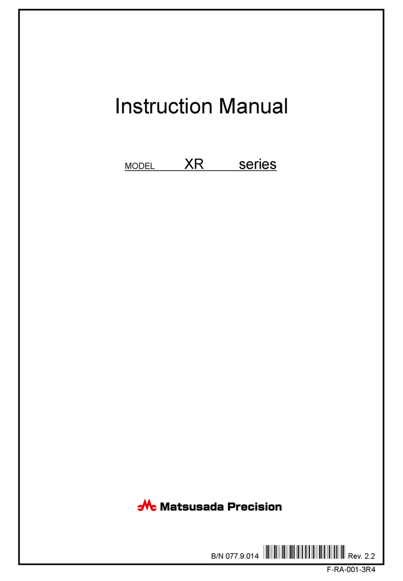Matsusada Precision XR Series instruction manual