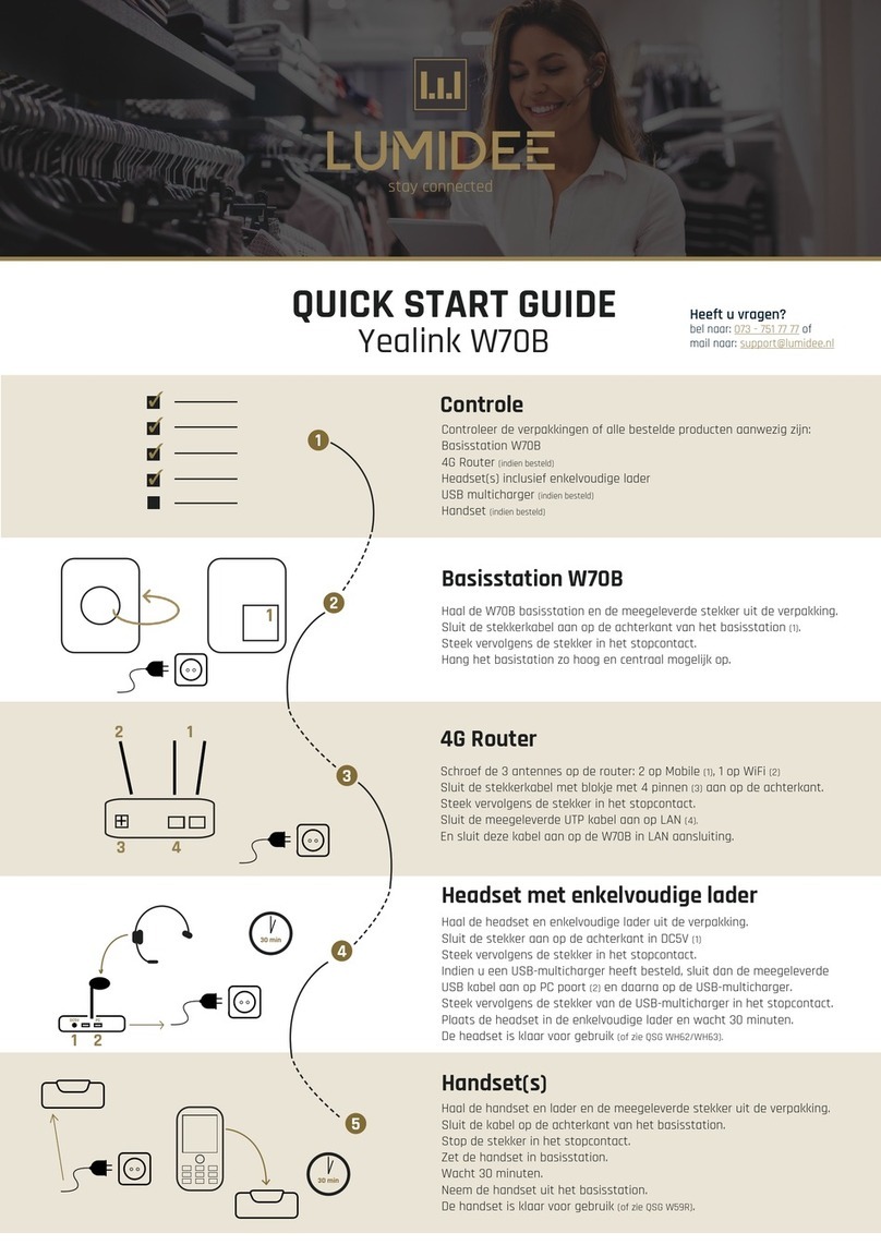 Yealink W70B DECT User manual