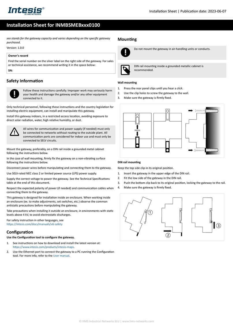 HMS Networks Intesis INMBSMEB 0100 Series Assembly instructions