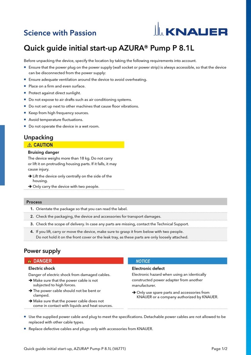 Knauer AZURA P 8.1L User manual