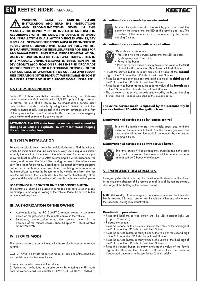 KEETEC RIDER manual