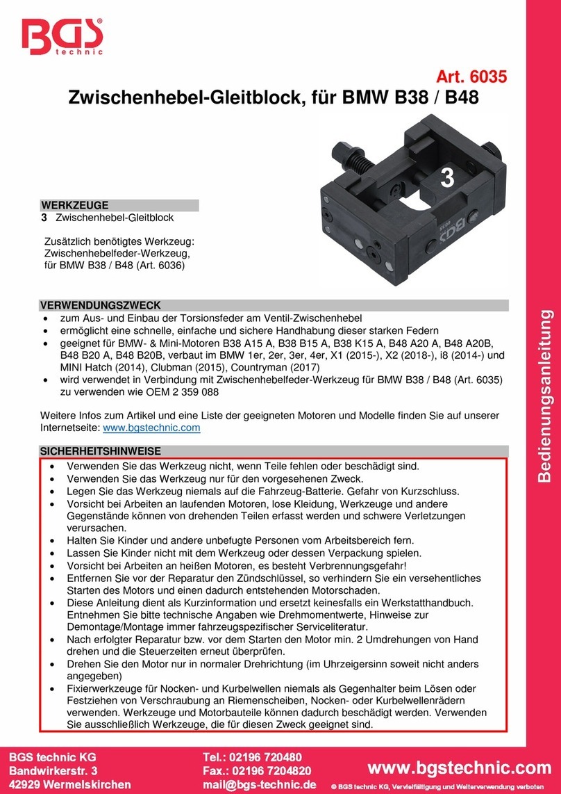 BGS technic 6035 instruction manual