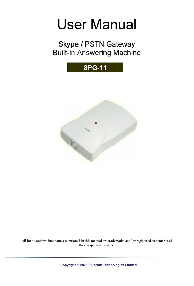 Pluscom Technologies Limited SPG-11 user manual