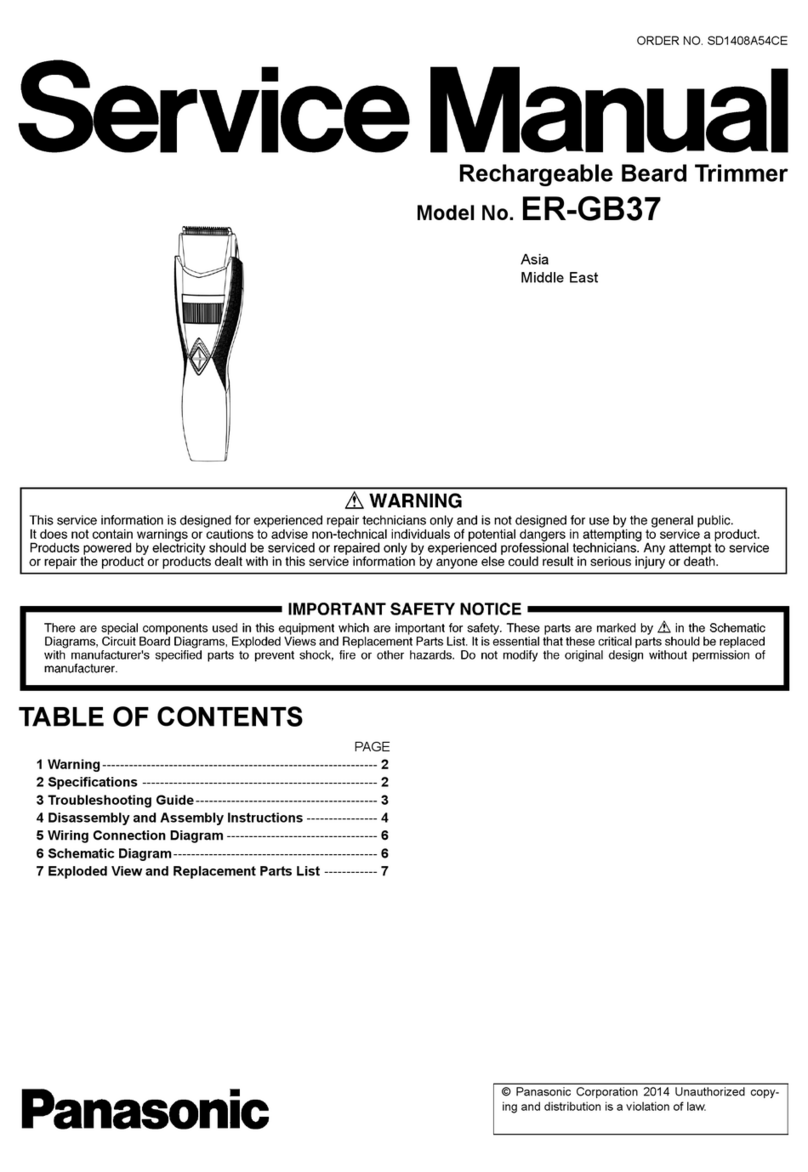 Panasonic ER-GB37 User manual