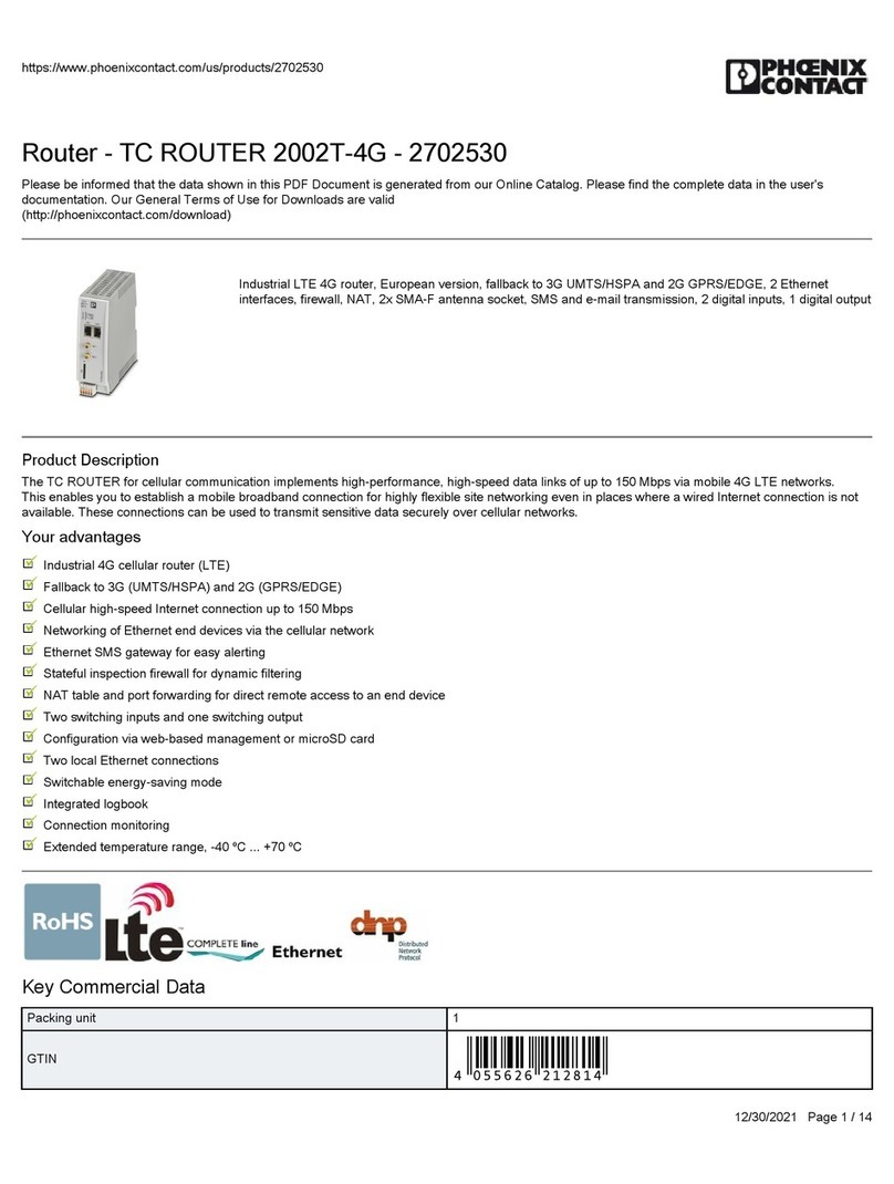 Phoenix Contact TC ROUTER 2002T-4G User manual Phoenix Contact TC ROUTER 2002T-4G User manual