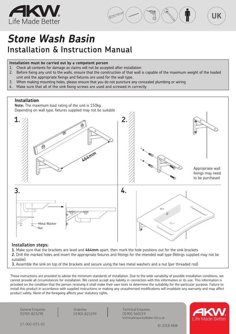 Akw Stone Wash Basin Service manual
