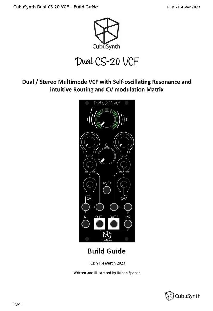 CubuSynth Dual CS-20 VCF User manual