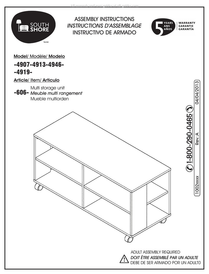 SouthShore 4907 Assembly instructions SouthShore 4907 Assembly instructions
