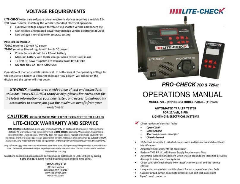 Lite-Check PRO-CHECK 720 Operation manual