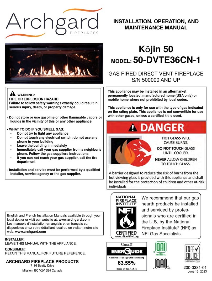 Archgard Kojin 50 Installation, operation and maintenance manual