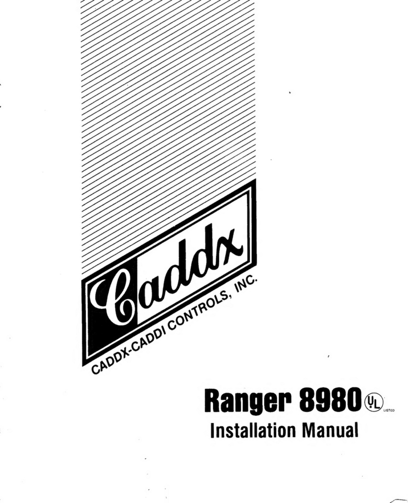 Caddx-Caddi Controls Ranger 8980 installation manual